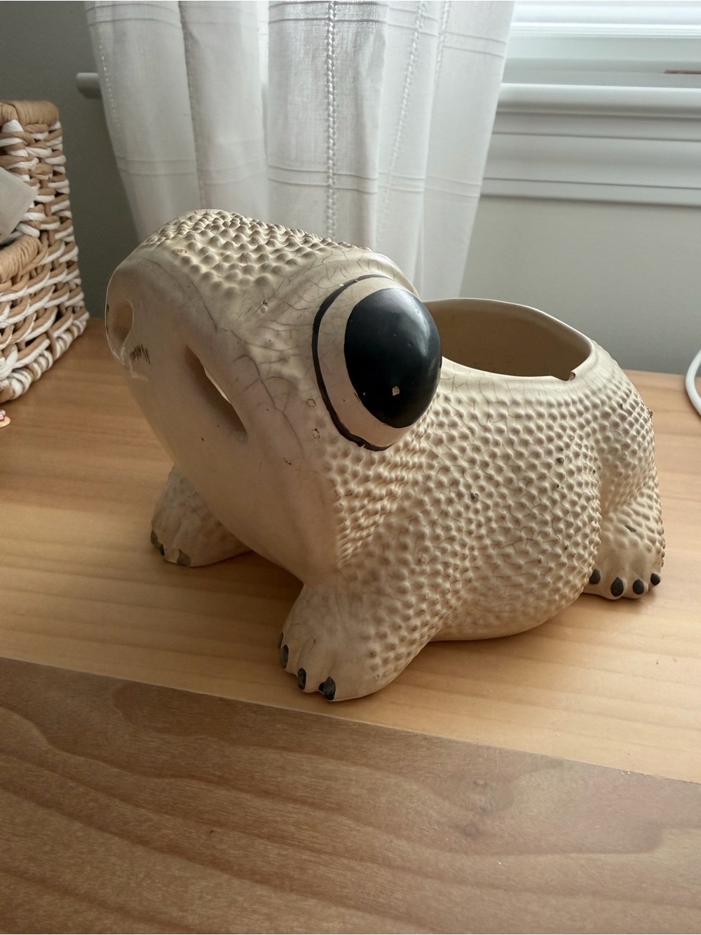 VTG Hobnail Ceramic Frog Planter Whittier Pottery Jean Rogers Style